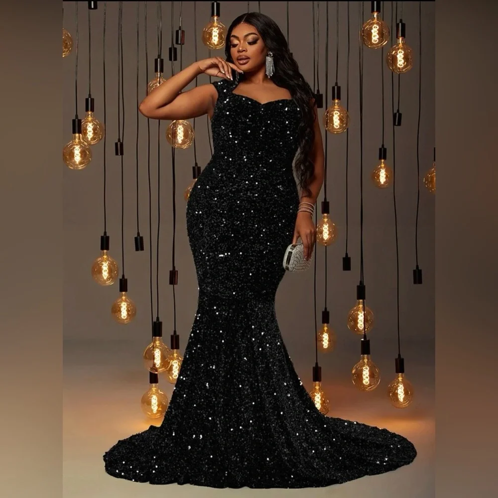 blue dress for baby girl Center of Attention Black Sequin Dress for Curve and Plus Size – Ellaé  Lisqué main image 0